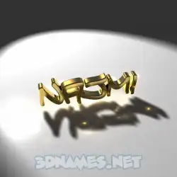 najmi in Gold Shine style - 3D name wallpaper