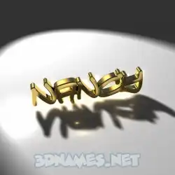 nancy in Gold Shine style - 3D name wallpaper