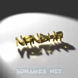 nandha in Gold Shine style - 3D name wallpaper