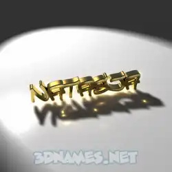 natasja in Gold Shine style - 3D name wallpaper