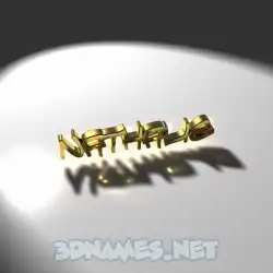 nathalie in Gold Shine style - 3D name wallpaper