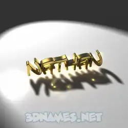 nathan in Gold Shine style - 3D name wallpaper