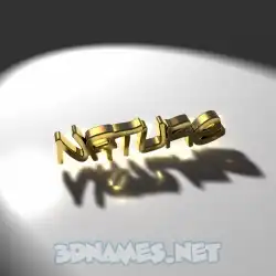 nature in Gold Shine style - 3D name wallpaper