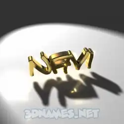 navi in Gold Shine style - 3D name wallpaper