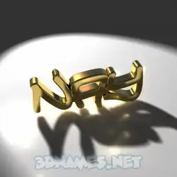 nay in Gold Shine style - 3D name wallpaper