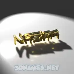 nazar in Gold Shine style - 3D name wallpaper