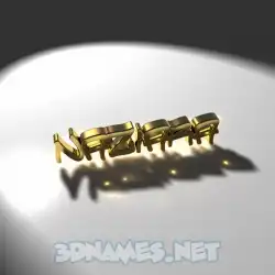naziara in Gold Shine style - 3D name wallpaper