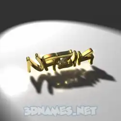 nazik in Gold Shine style - 3D name wallpaper