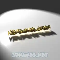 nbrdeveloper in Gold Shine style - 3D name wallpaper