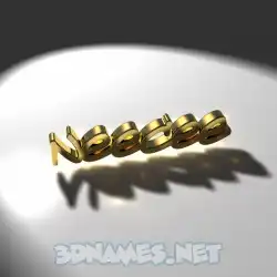 neecee in Gold Shine style - 3D name wallpaper