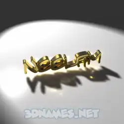 neelam in Gold Shine style - 3D name wallpaper