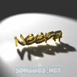 neepa in Gold Shine style - 3D name wallpaper