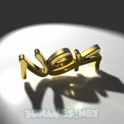 nek in Gold Shine style - 3D name wallpaper