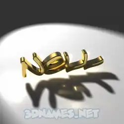 nell in Gold Shine style - 3D name wallpaper