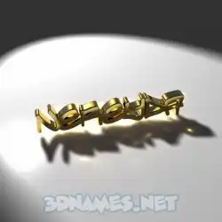 nereyda in Gold Shine style - 3D name wallpaper
