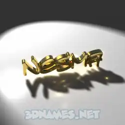 nesma in Gold Shine style - 3D name wallpaper