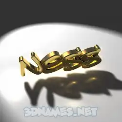 ness in Gold Shine style - 3D name wallpaper