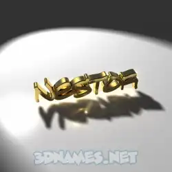 nestor in Gold Shine style - 3D name wallpaper