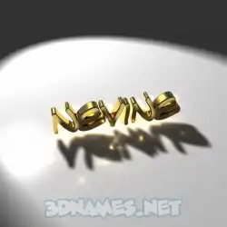 nevine in Gold Shine style - 3D name wallpaper