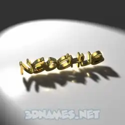 ngochue in Gold Shine style - 3D name wallpaper
