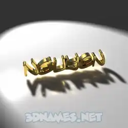 nguyen in Gold Shine style - 3D name wallpaper