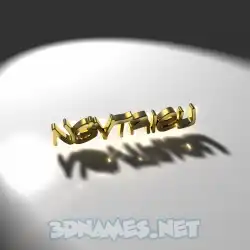 ngvtrieu in Gold Shine style - 3D name wallpaper