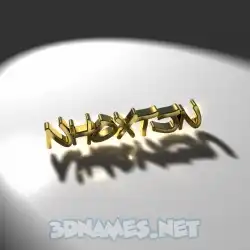 nhoxtjn in Gold Shine style - 3D name wallpaper