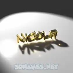 nicola in Gold Shine style - 3D name wallpaper