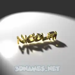nicolai in Gold Shine style - 3D name wallpaper
