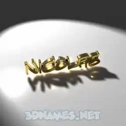nicolas in Gold Shine style - 3D name wallpaper