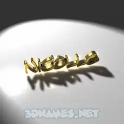 nicolle in Gold Shine style - 3D name wallpaper