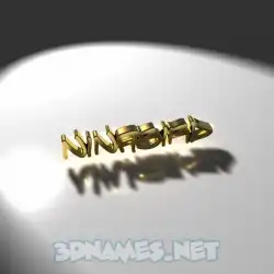 ninabird in Gold Shine style - 3D name wallpaper