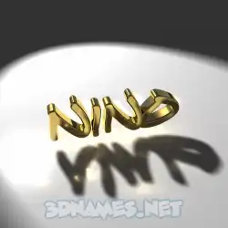 nino in Gold Shine style - 3D name wallpaper