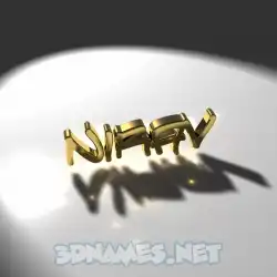 nirav in Gold Shine style - 3D name wallpaper