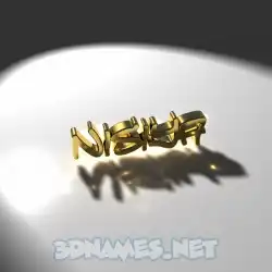 nisiya in Gold Shine style - 3D name wallpaper
