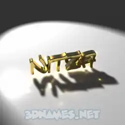 nitza in Gold Shine style - 3D name wallpaper