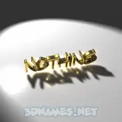 nothing in Gold Shine style - 3D name wallpaper