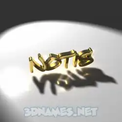 notis in Gold Shine style - 3D name wallpaper