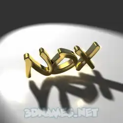 nox in Gold Shine style - 3D name wallpaper
