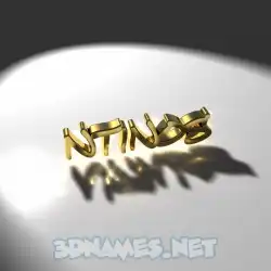 ntinos in Gold Shine style - 3D name wallpaper