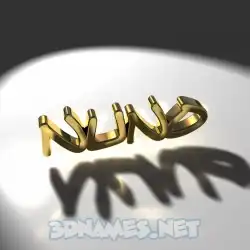 nuno in Gold Shine style - 3D name wallpaper