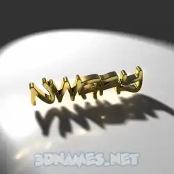 nwary in Gold Shine style - 3D name wallpaper