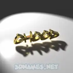 ohood in Gold Shine style - 3D name wallpaper