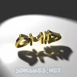 omid in Gold Shine style - 3D name wallpaper
