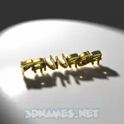 pannaga in Gold Shine style - 3D name wallpaper