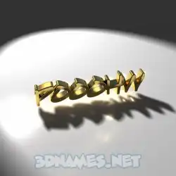 pooohw in Gold Shine style - 3D name wallpaper