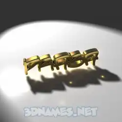praba in Gold Shine style - 3D name wallpaper