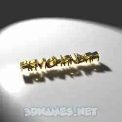 ravichandar in Gold Shine style - 3D name wallpaper