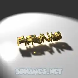raynie in Gold Shine style - 3D name wallpaper