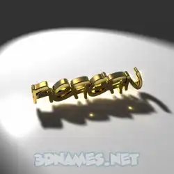 reagan in Gold Shine style - 3D name wallpaper